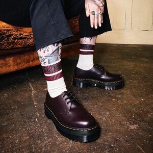 Red 1461 Smooth Platform Dr Martens